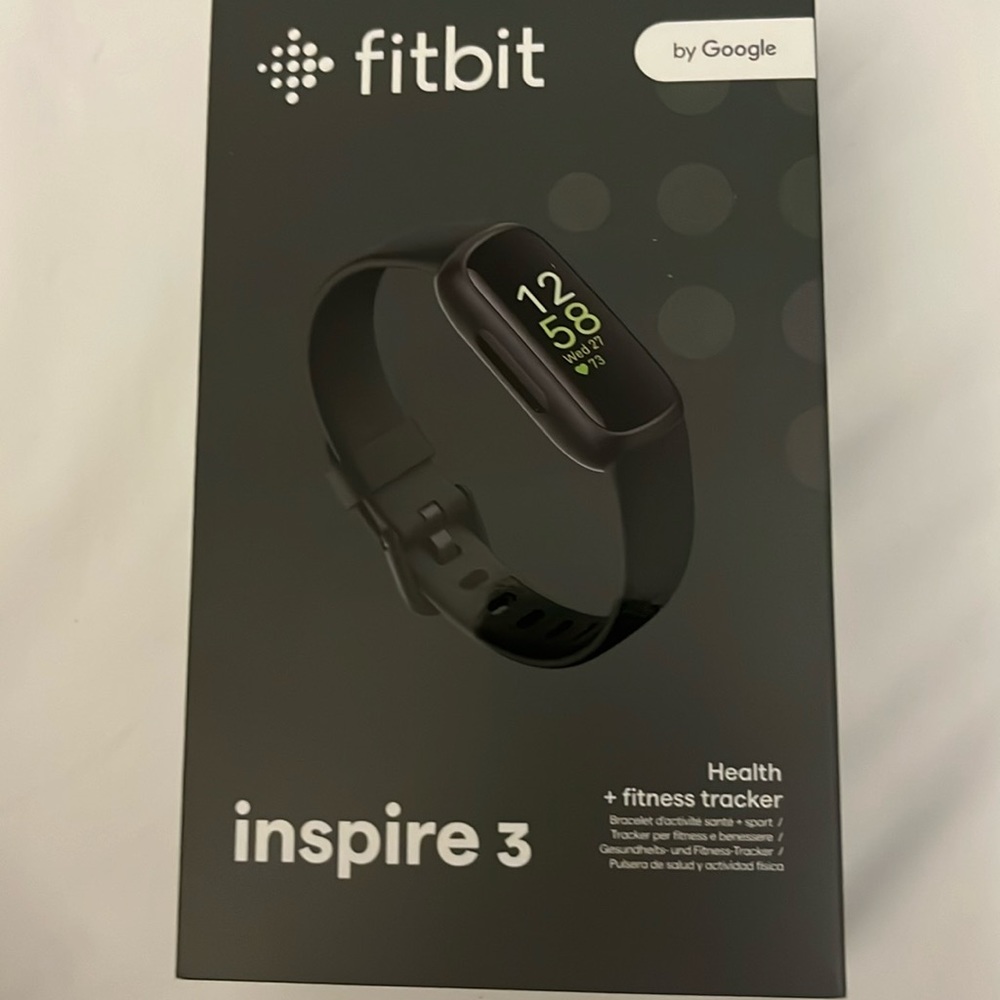 Fitbit inspire 3 Brand new never opened includes small and large bands.